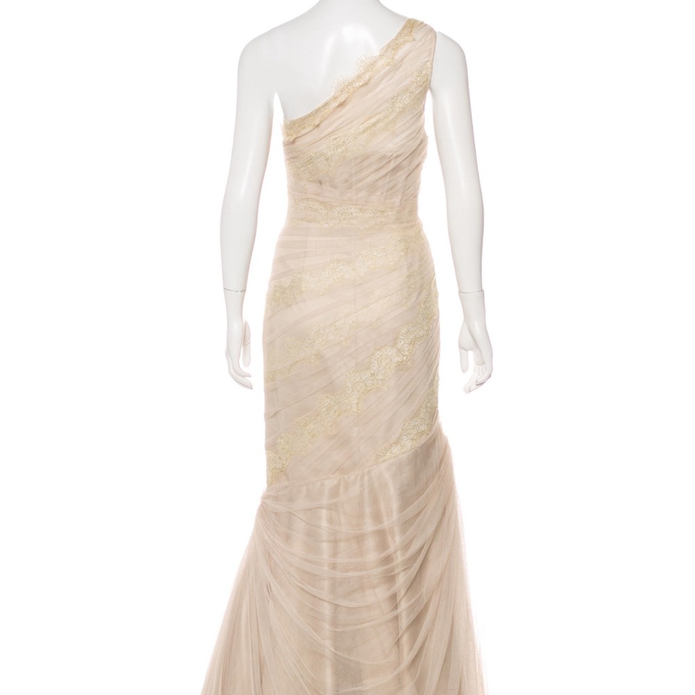 Elegant Cream One-Shoulder Dress
